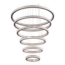 Zedon Iron & Acrylic LED 6 Light Pendant